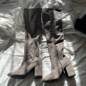Cole Haan Grey/Taupe over the knee boots 38.5